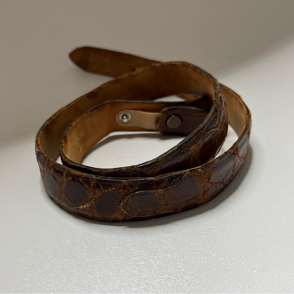 Hickok Vintage Brown Alligator Belt Womens Size 30 19555